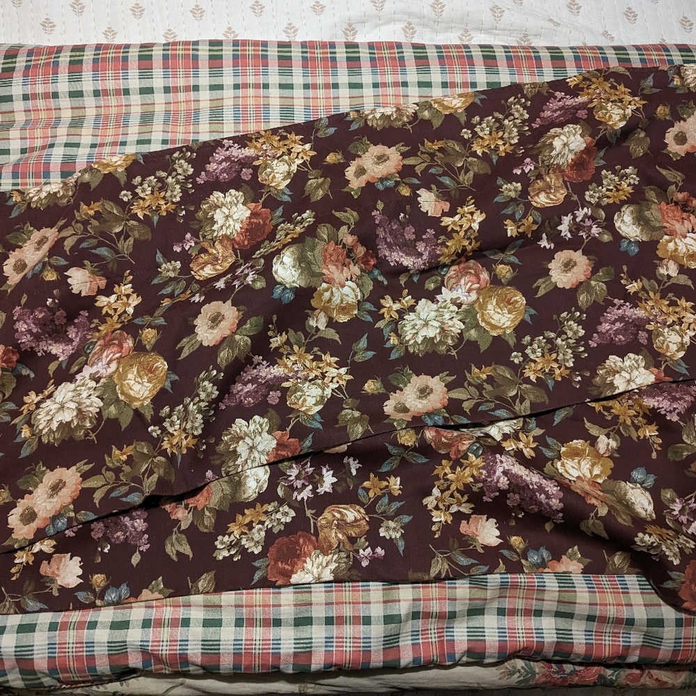 Vintage Waverly valences set of 3 purple floral grapes - Picture 2 of 6